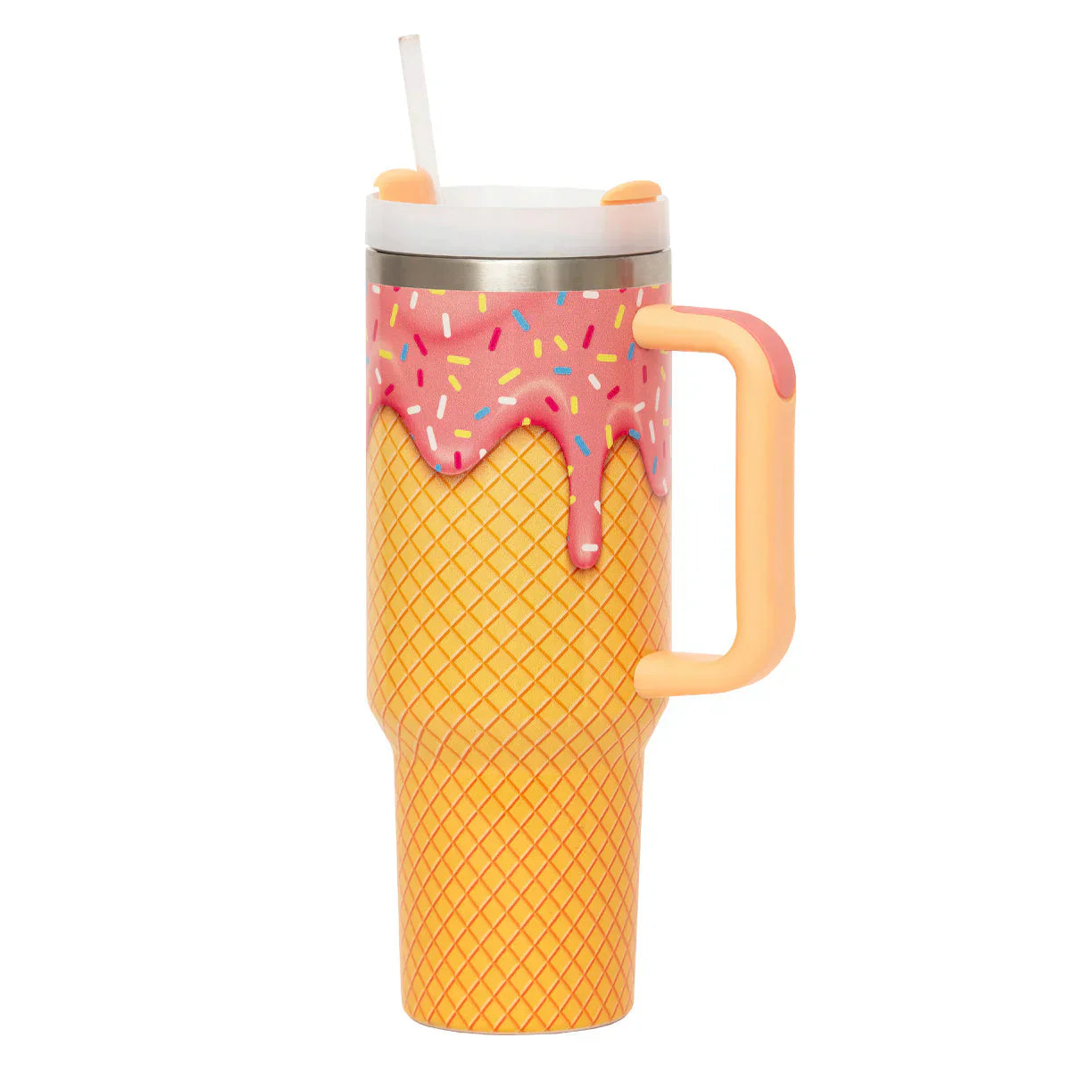 Ice Cream Custom Stanley Quencher 40oz Stainless Steel Tumbler