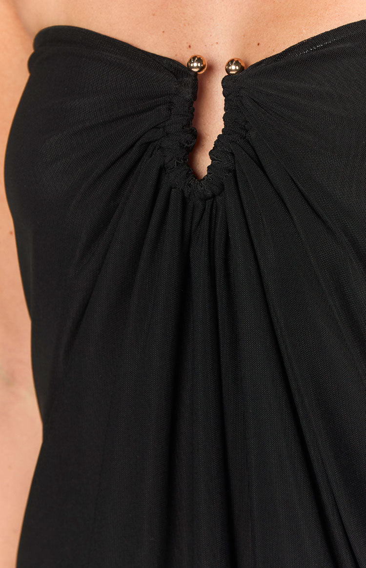 Constantia Black Strapless Mini Dress