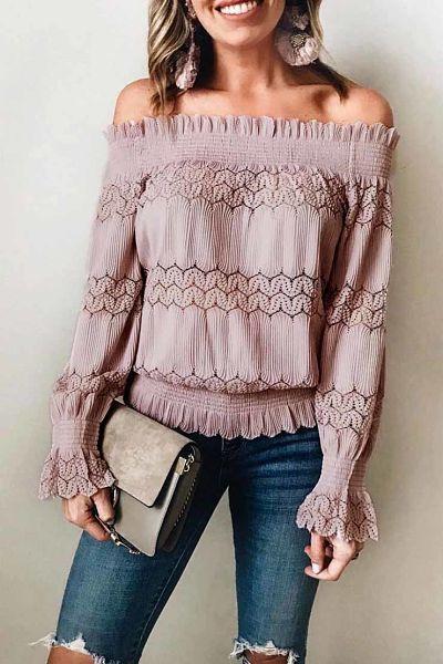 Blusa polvorienta con diseño de volantes (7 colores)
