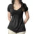 Vintage Aesthetic Women T Shirt Elegant Ladies Short Sleeve V Neck Ruffled Tops Summer Lolita Kawaii Grunge Clothes