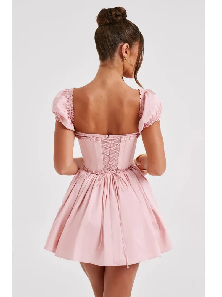 Elegante vestido plisado ajustado sin mangas para mujer, otoño, nuevo, sexy, sin espalda, falda corta, fiesta, club, vestido de noche ajustado