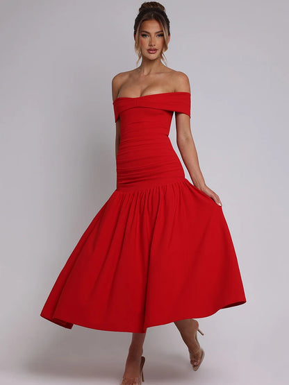 Elegant Sleeveless Tight Zipper Dress Women Sexy One Shoulder Backless Vestido Autumn/Winter Party Club Evening Dress