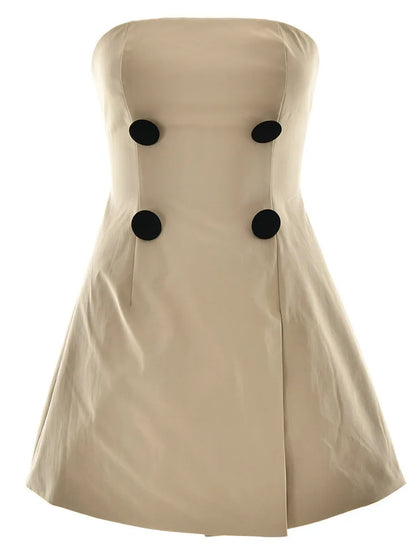 Sexy Strapless Skirt Tight Women Dress 2025 Autumn / Winter New Female Off Shoulder A-line Dress Bodycon Street Clothing