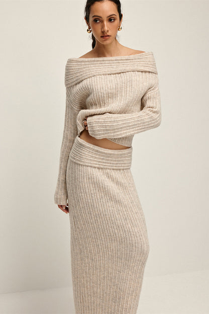 Georgia Off-Shoulder Knitted Set