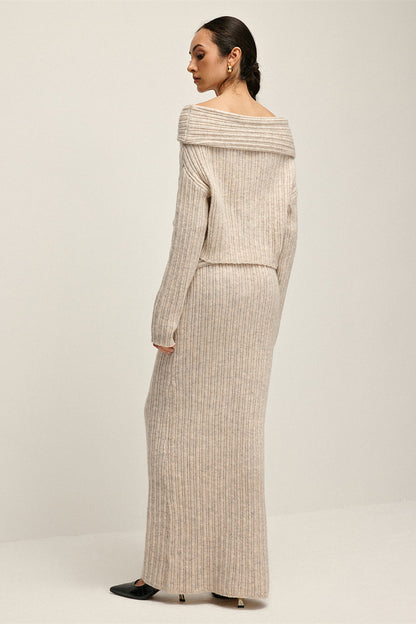Georgia Off-Shoulder Knitted Set