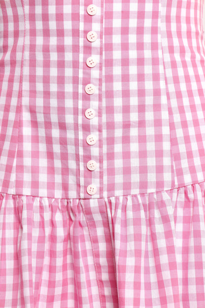Sterling Mini Dress - Pink Check
