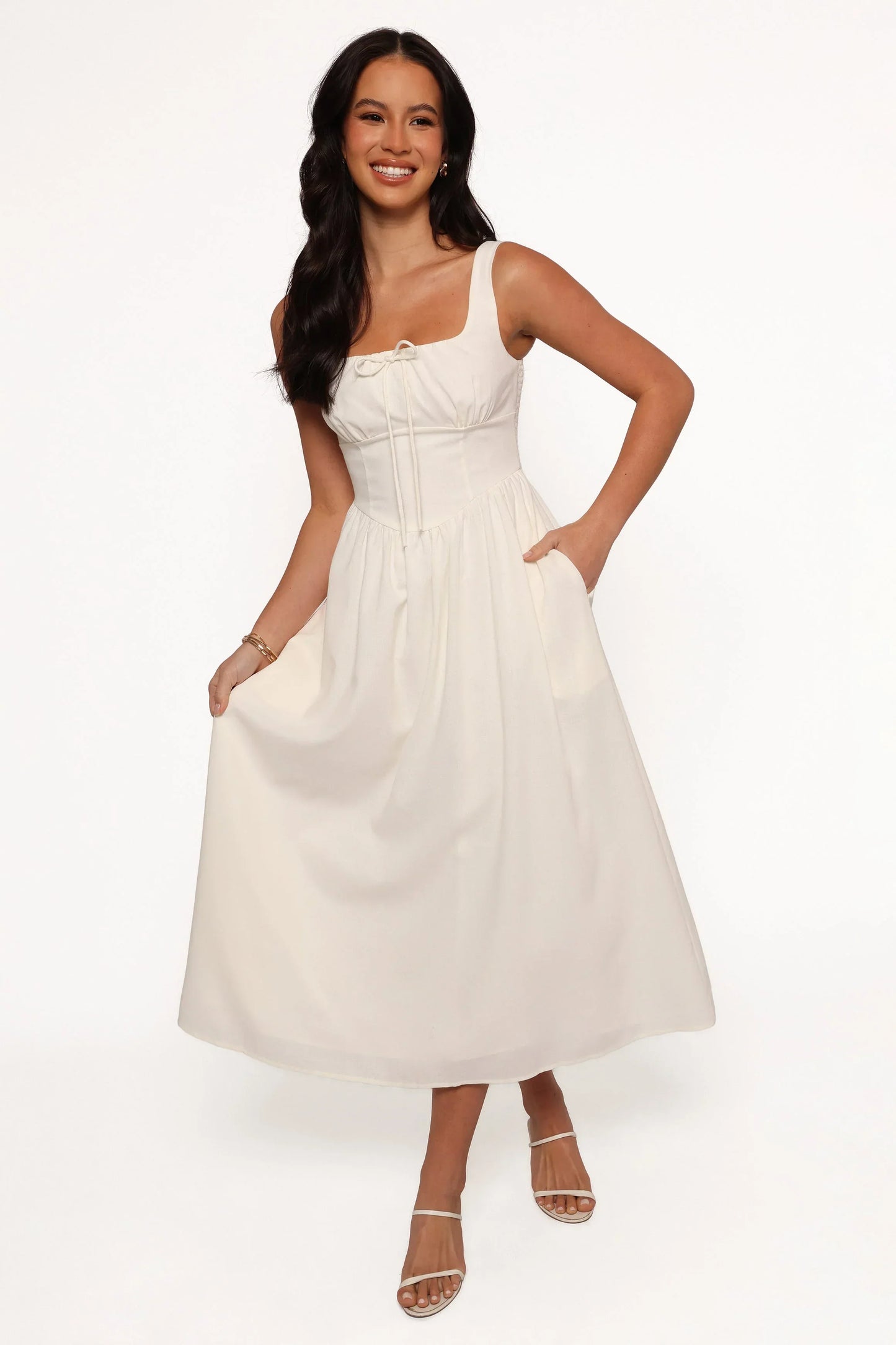 Kinslee Midi Dress - White