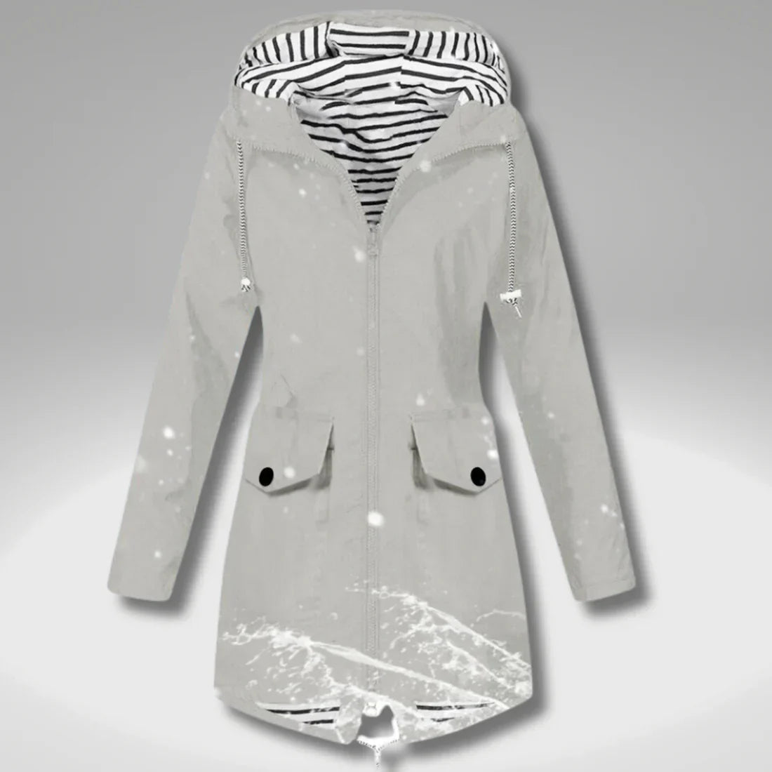Classic Elegant Waterproof Outdoor Rain Jacket for Women | Great for Winter