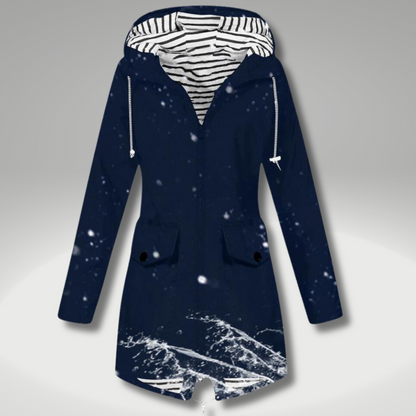 Classic Elegant Waterproof Outdoor Rain Jacket for Women | Great for Winter