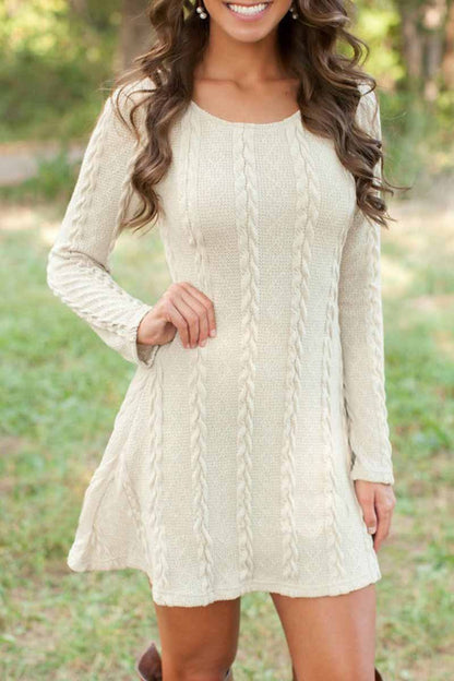 Solid Color Mini Dress