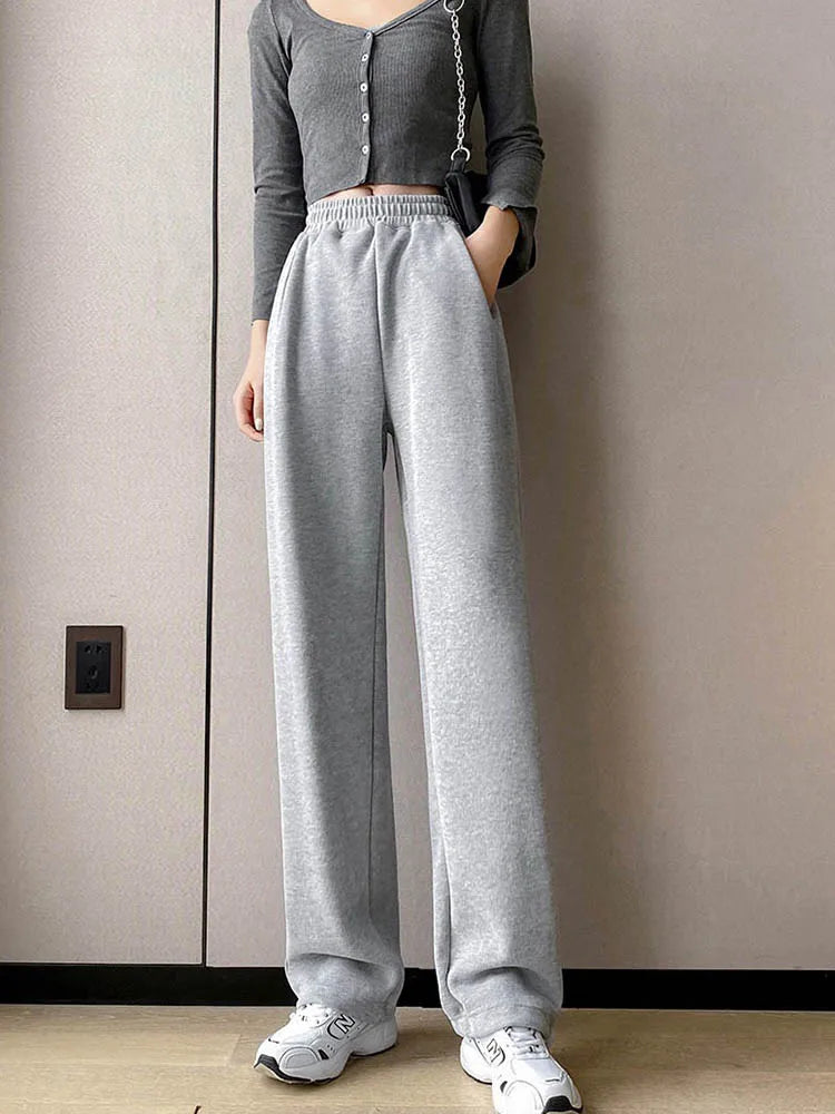 Blue Sweatpants For Women Summer Baggy Pants High Waist Jogger Wide Leg Trousers Spring Women’s Sports Pants Summer Sweatpants