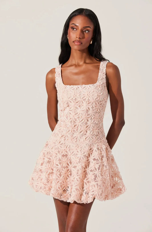 Fable 3D Floral Bubble Dress