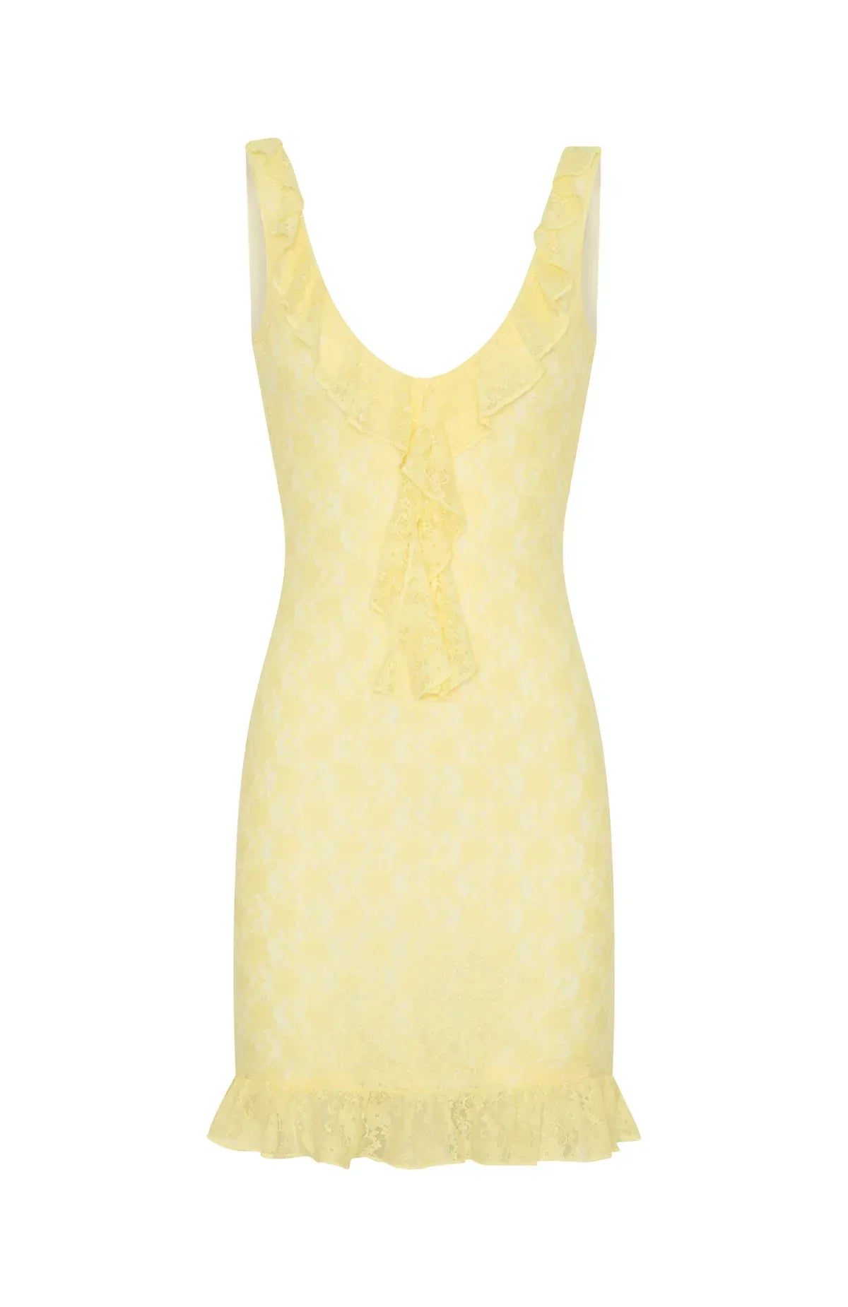 Take A Bow Mini Dress Lemon