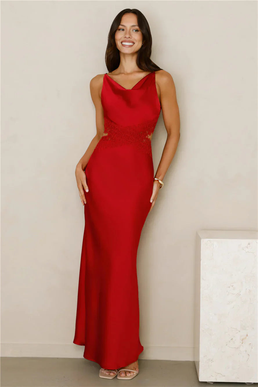 Satin Embrace Maxi Dress