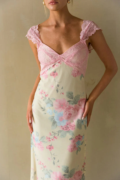 Mimi Floral Mesh Maxi Dress