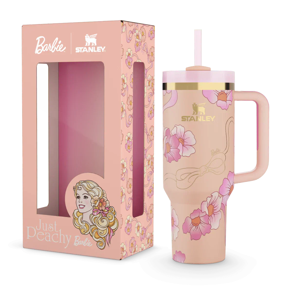 The Barbie™ x Stanley ’80s Peaches ’N Cream Quencher | 40 OZ