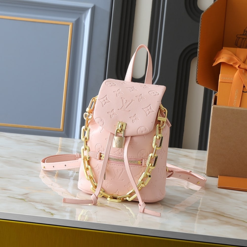 LOUIS VUITTON COUSSIN BACKPACK MINI PINK JASMIN 15CM M13389