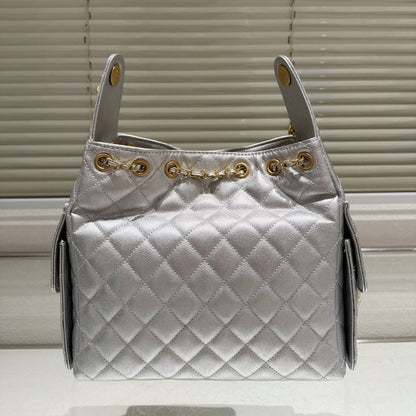 CHANEL 25 SMALL HANDBAG METALLIC 23CM AS5293 B20405 NZV67