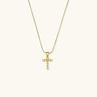 Celeste - Gold Pearl Letter Necklace