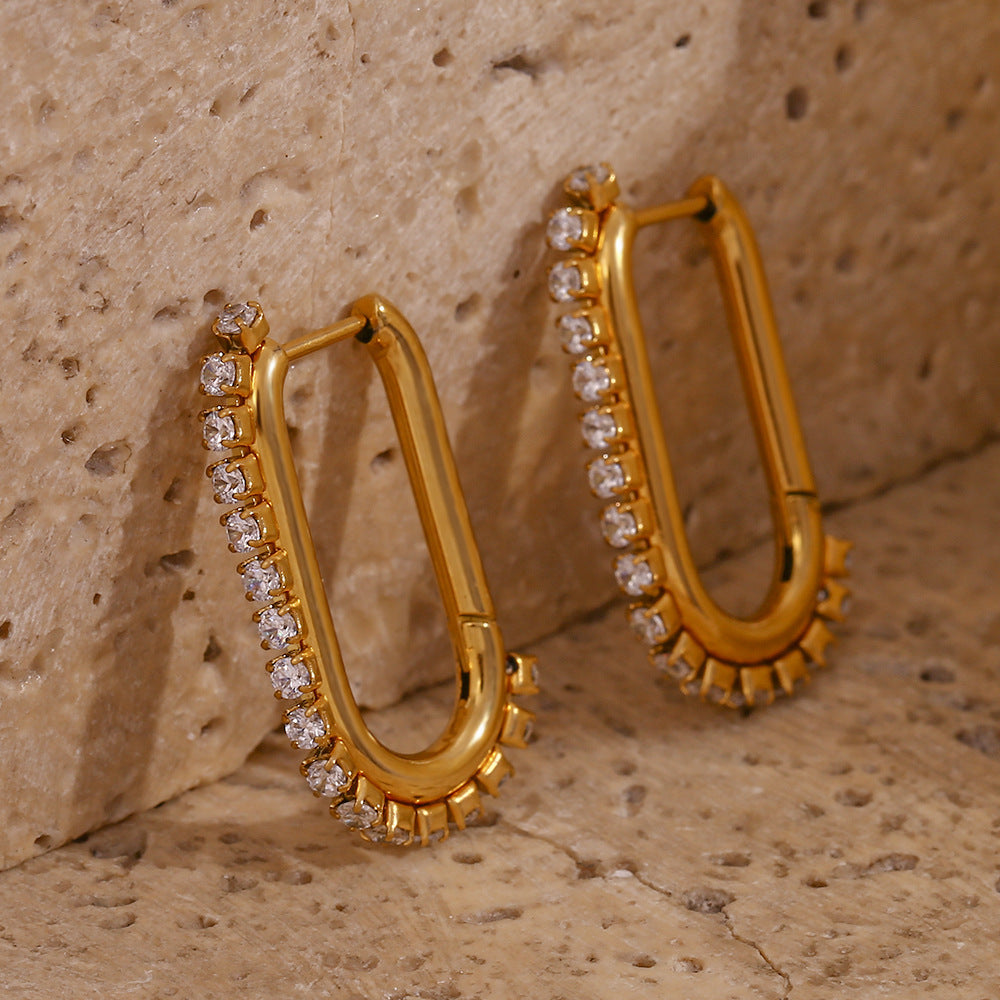 Celeste Sparkling Hoop Earrings