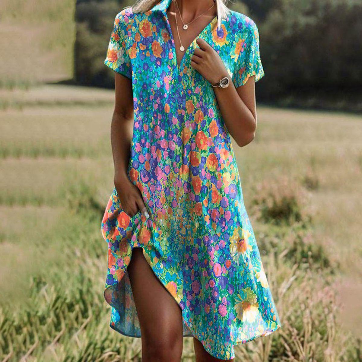 Aloura - Breathable Summer Midi Dress for Women