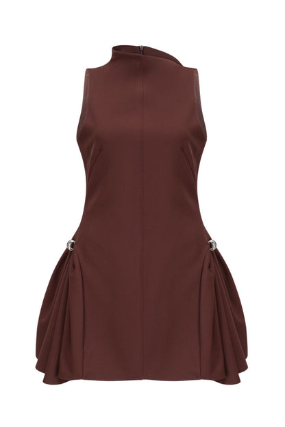 Vestido mini acampanado asimétrico Samantha 