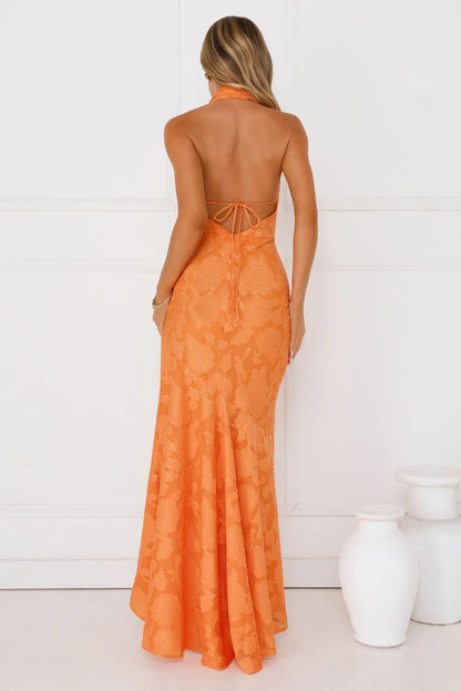 Garden Gems Halter Maxi Dress