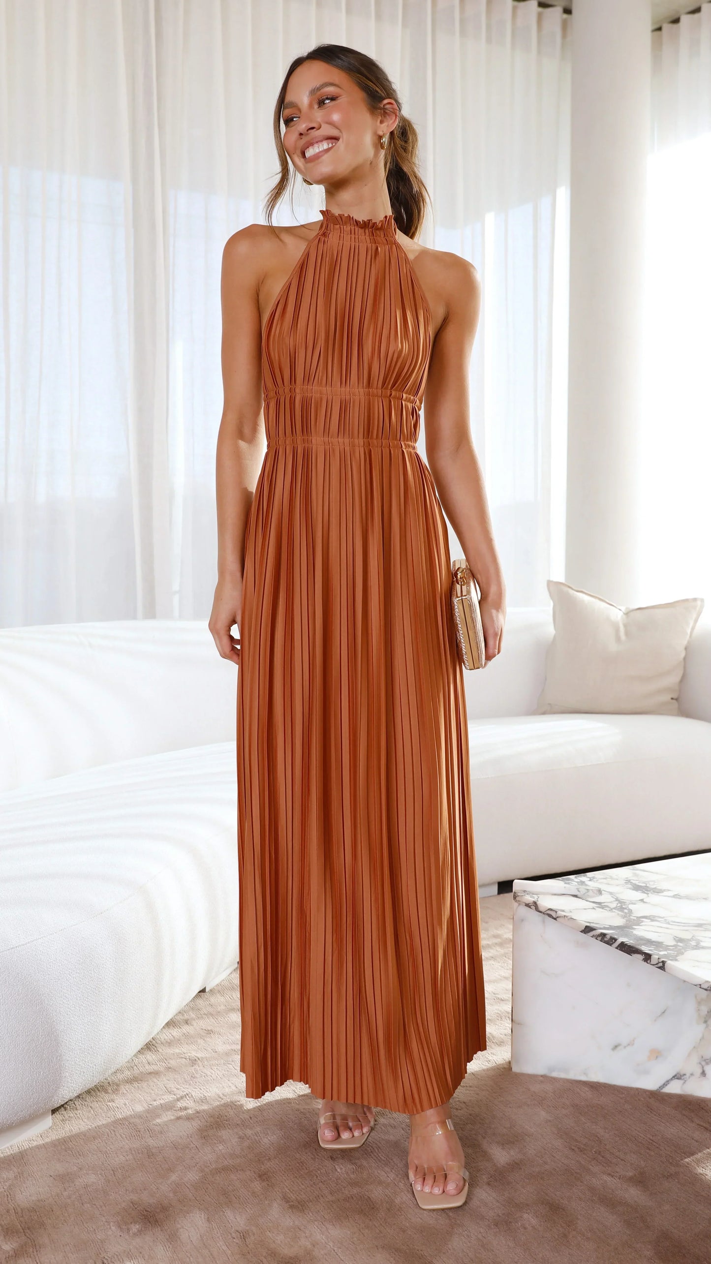 Frances Maxi Dress - Rust