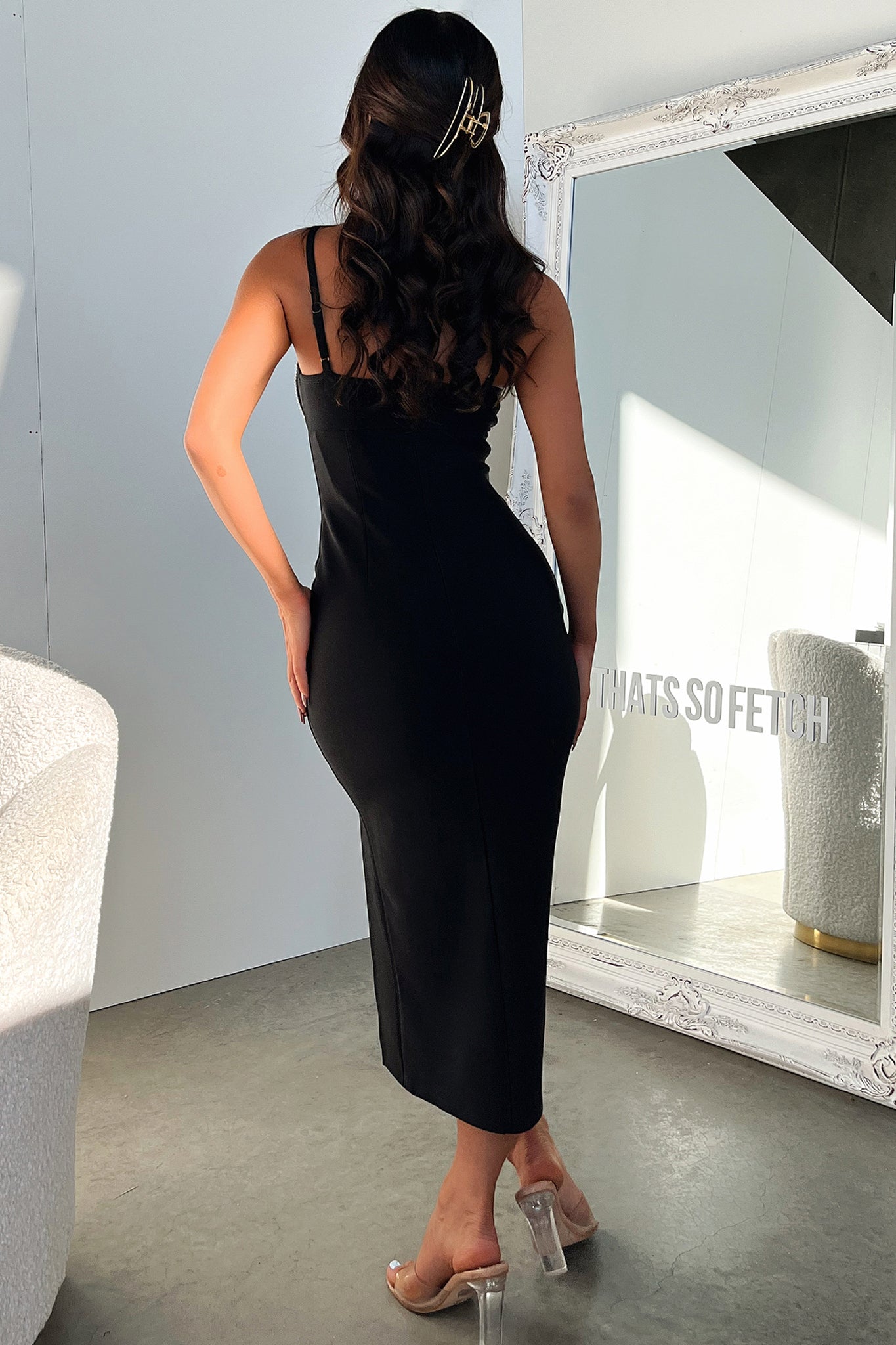Milan Midi Dress - Black