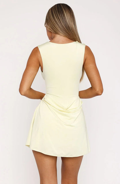 Guest Of Honour Mini Dress Lemon