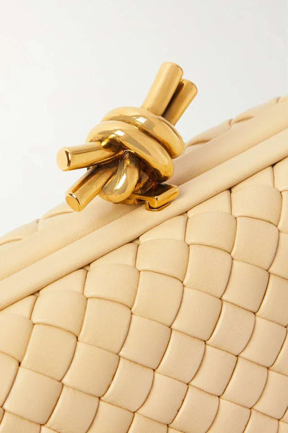 BOTTEGA VENETA Knot padded intrecciato leather clutch