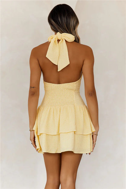 Enchanted Evenings Halter Mini Dress