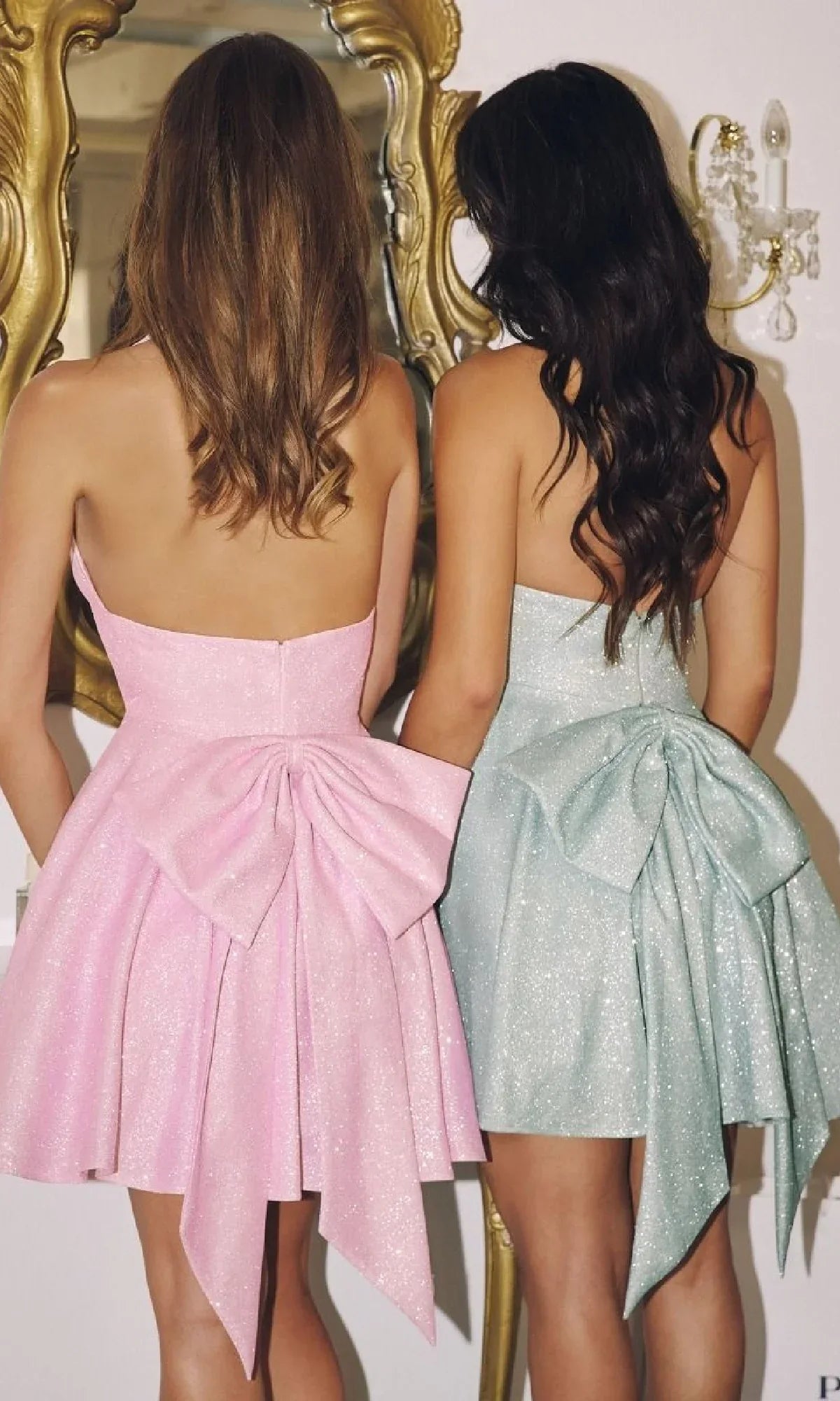 Short Sparkly Halter Hoco Dress