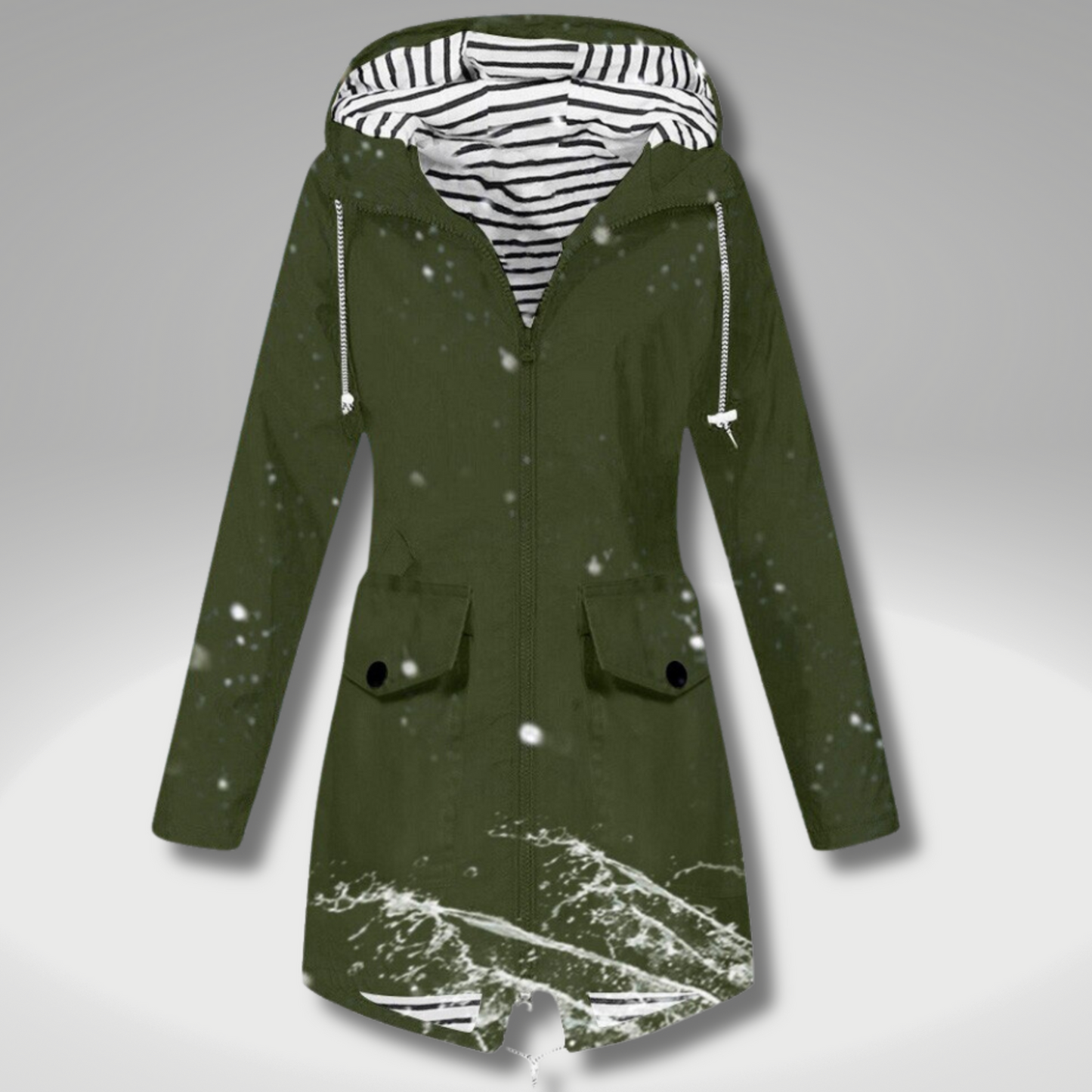 Classic Elegant Waterproof Outdoor Rain Jacket for Women | Great for Winter