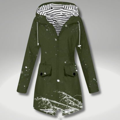 Classic Elegant Waterproof Outdoor Rain Jacket for Women | Great for Winter