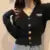 Knit Korean Crop Sweaters Cardigan For Women Oversize Long Sleeve Top Knitwear Autumn Short Outerwear Ladies Clothes V Neck
