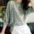 Blusa de gasa estilo primavera-verano para mujer, camisa de media manga con cuello redondo, informal y elegante, SP224