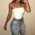 Sexy Tank Top Women Strapless Off Shoulder Tube Top Shortened Female Cami White Black Cropped Vest Backless 2020 Summer Clothes