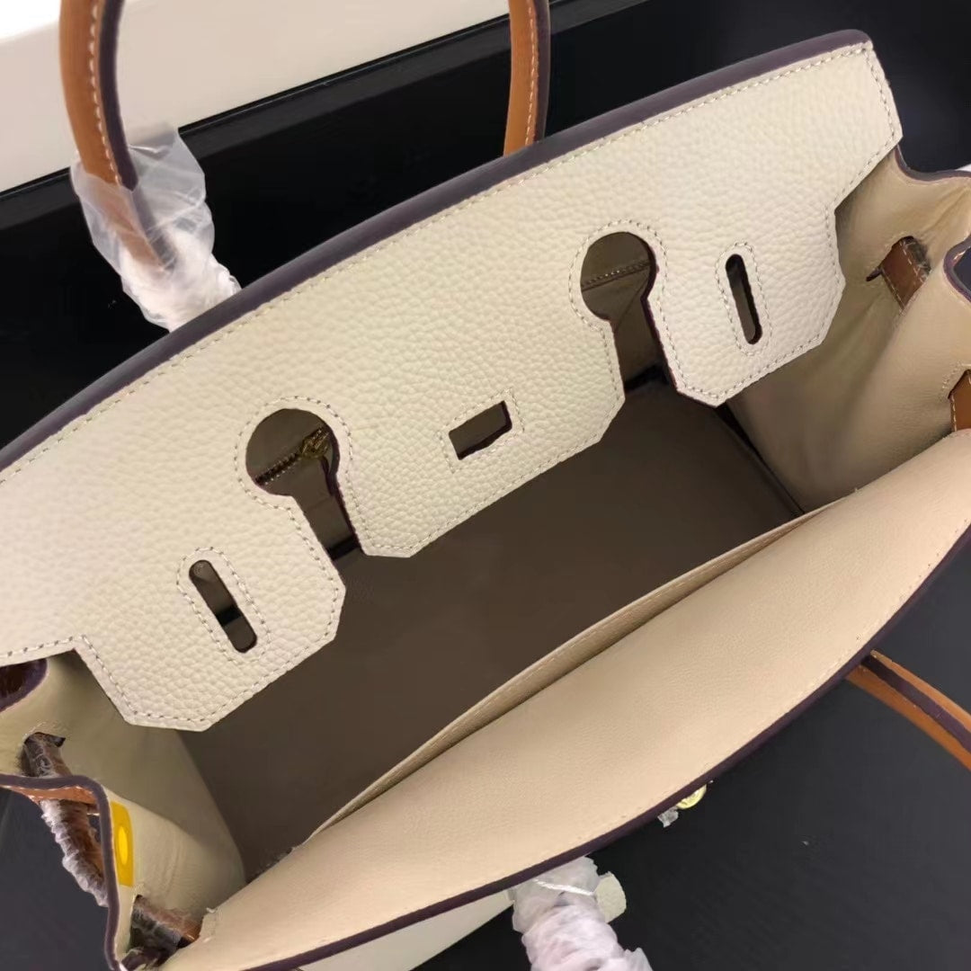 H BIRKIN TOGO  GOLD HARDWARE BEIGE BROWN 30CM