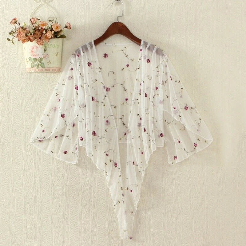 Blusas y tops de mujer, blusa floral de verano, cárdigan, ropa exterior fina, blusa ahuecada, blusa elegante femenina