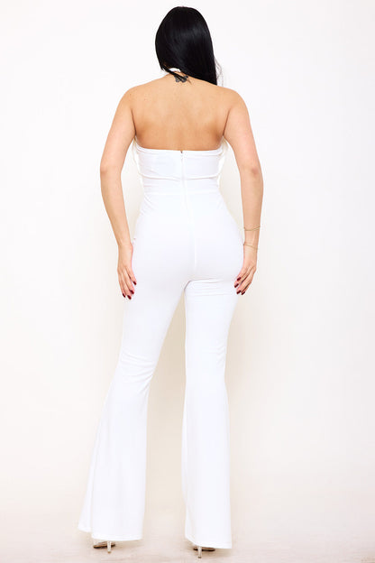 Symphony Jumpsuit - Pleated Halter Neck Jumpsuit