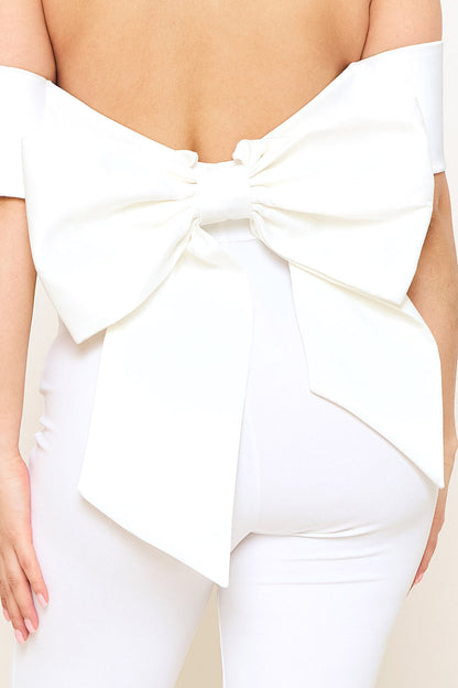 Symphony Jumpsuits - Satin And Techno Crepe Contast Jumpsuit