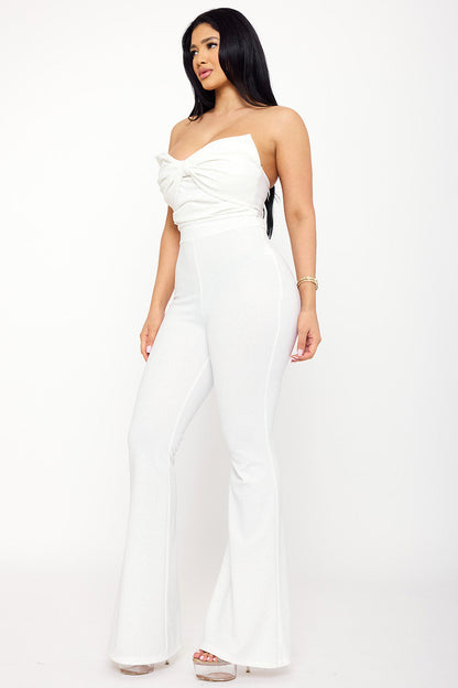 Symphony Jumpsuits - Glitter Bow Front Jumpsuit