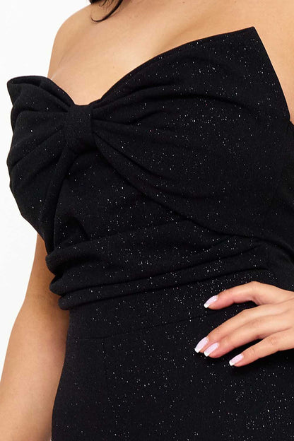 Symphony Jumpsuits - Glitter Bow Front Jumpsuit