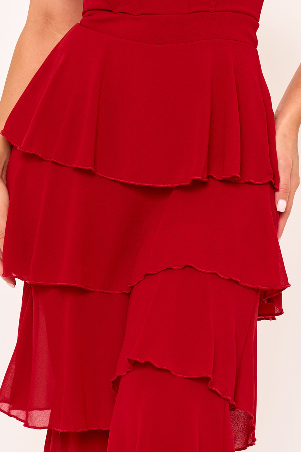Symphony Jumpsuit - Techno Crepe & Chiffon Contrast Jumpsuit
