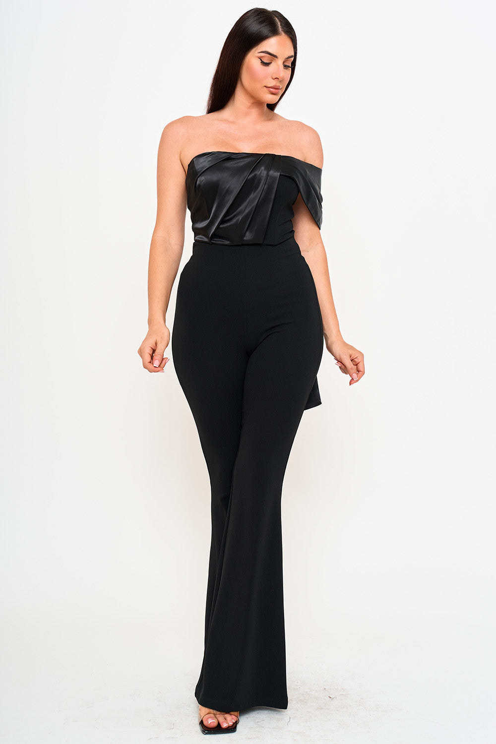 Symphony Jumpsuits- Satin Contrast Jumpsuit