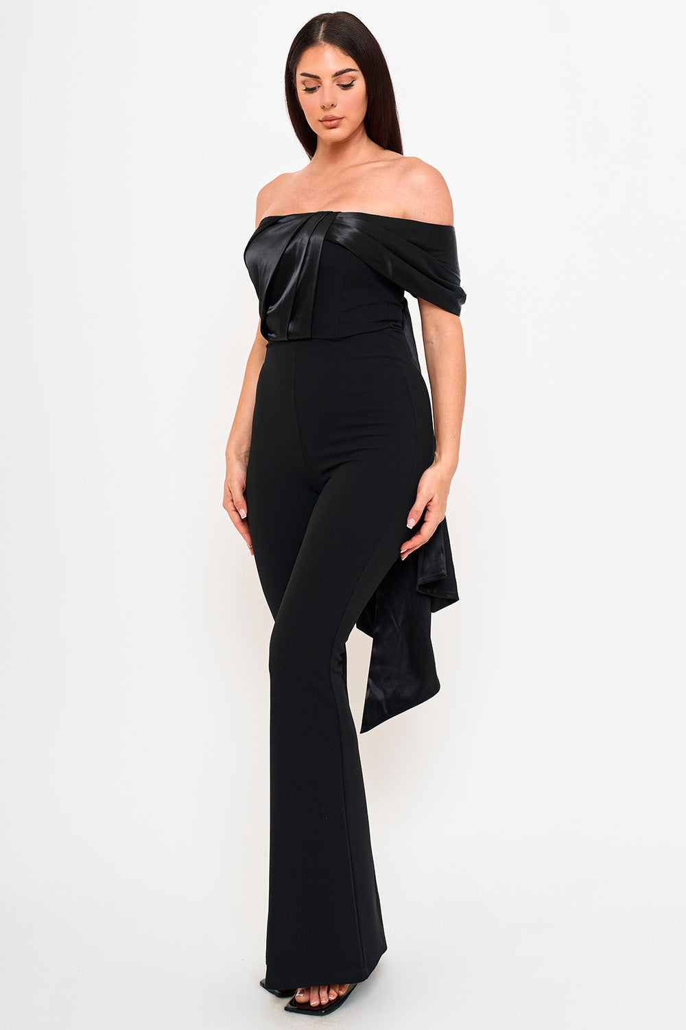 Symphony Jumpsuits- Satin Contrast Jumpsuit