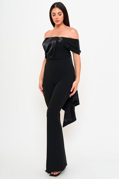 Symphony Jumpsuits- Satin Contrast Jumpsuit