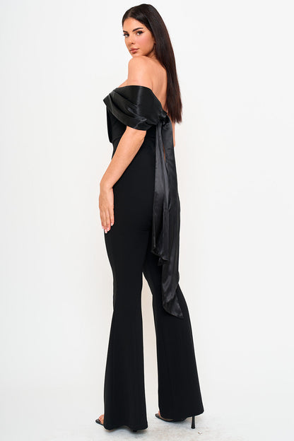Symphony Jumpsuits- Satin Contrast Jumpsuit