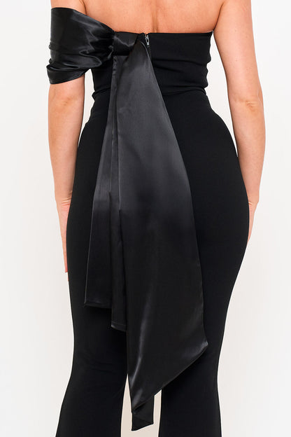 Symphony Jumpsuits- Satin Contrast Jumpsuit